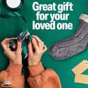 LUTHER PIKE SEATTLE Slipper Socks for Women - Warm, Cozy Socks w/Grippers (Blue)