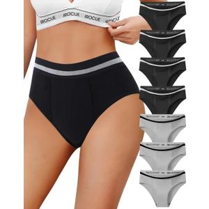 Womens Bikini Underwear High Waisted Seamless Panties High Cut Tagless Soft Cheeky Ladies Panties 7 Pack (XX-Large)