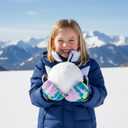 Valentines Kids Skiing Gloves,Valentines Day Gift Ski Glove for Boys Girls,Children Winter Snow Gloves 5yrs-9yrs, 9yrs-15 yrs,Waterproof Winter Warm Glove for Outdoor Activities (Macaron)