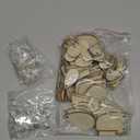 Unfinished Wooden Earrings Blanks 380 Pieces Wood Earring Blanks 180 Pieces Wood Pendants with 200 Pieces Jump Rings for Jewelry DIY Craft Making