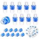 Qualirey 14 Pcs HME Heat Moisture Exchange Filter in-Line Humidification Solution Unit Individually Sealed Packaging HME Filter Replacement for Tracheostomy Supplies