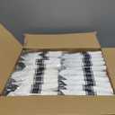 Party Essentials Pre-Rolled Disposable Extra Heavy Duty Plastic Cutlery Kit with Black Fork/Knife/Spoon and 3-Ply White Napkin (Case of 100 rolls)