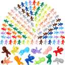 Selizo 120pcs Mini Plastic Babies, Tiny Plastic Baby Figurines Small King Cake Babies Bulk for Ice Cube My Water Broke Baby Shower Games (12 Colors)