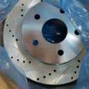 A-Premium 12.91 inch(328 mm) Rear Drilled and Slotted Disc Brake Rotors + Ceramic Pads Kit Compatible with Select Dodge, Chrysler, Volkswagen and Ram Models - Grand Caravan, Town & Country, Journey, 2 Packs