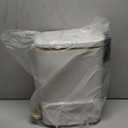 KSSKSS Small Bathroom Trash Can with Lid Soft Close, Step Pedal, 6L / 1.6 Gal Stainless Steel Garbage Bin with Removable Inner Bucket, Slim Wastebasket for Narrow Spaces (White)