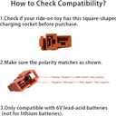 24V Charger for Kids' Ride-On Cars - 24 Volt Battery Charger for Kids Ride On Toys with Square Plug