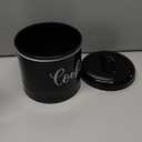 Farmhouse Cookie Jar for Kitchen Counter, 1 Gallon Vintage Cookie Jar with Airtight Lid, Large Food Storage Container for Candy, Cookies, Dessert, Black Kitchen Decor and Accessories 