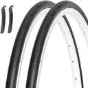 MOHEGIA Bike Tires, 2 Pack 700x25C Inch Folding Replacement Tires for Road Bicycle