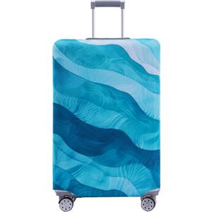 Travelkin Luggage Covers For Suitcase Tsa Approved,Suitcase Cover Protector Fit 18-32 Inch Luggage (Blue Wave, XL)