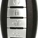 Key Fob Keyless Entry Fits for Nissan Altima Versa Sentra 2019-2023 Remote Control Push SART Key Replacement 5 Button FCC: KR5TXN4, PN# 285E3-6CA6A S180144803