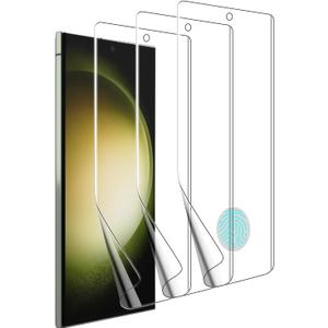 (3 Pack Designed for Samsung Galaxy S23 Ultra 5G Screen Protector, Case Friendly, Bubble Free, High Definition Clear ShieldEasy Installation (TPU)