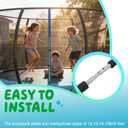 Wadoy Trampoline Poles Replacement Enclosure Poles Kit Universal Fits 6 Straight or Curved Poles Round Frame with Clamp and Hardware for 12Ft, 13Ft, 14Ft, 15Ft, 16 Ft Trampolines