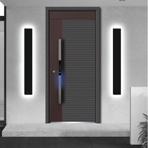 2psc 39in Outdoor Wall Sconces, IP65 Waterproof Outdoor Long Wall Lights, Exterior Lighting Fixtures for Garage Patio Porch, Black Linear Dimmable LED Wall Light for House(4.33in Width), 2pc-39in*4.33in