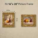 16x20 Gold Picture Frames 2 Pack, 16 x 20 Vintage Photo Frame Set for Wall Hanging, Large Antique Brass Poster Frame with Glass, 20x16 Ornate Thick Victorian Frames for Art Prints Gallery Home Decor