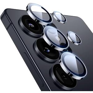 ESR for Samsung Galaxy S25 Ultra Camera Lens Protector, Individual Lens Protectors, Ultra-Thin Tempered Glass with Aluminum Edging, Case Friendly, 2 Set, Black