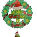 N&T NIETING 12inch Wind Spinner 3D Stainless Steel Christmas Decoration Garden Decoration Indoor Outdoor Hanging Ornament Worth Gift Christmas Tree Metal Wind Spinners