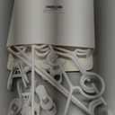 Hsei 5/10/40 Pack Baby Hangers with 10/20/80 Clips, Plastic Kids Pants Hangers for Nursery Closet Top and Bottom Clothes Hanger Set for Newborn Infant Toddler(4 Packs Total,White,10.6 Inch)