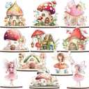 11 Pcs Wooden Fairy Party Decorations Fairy First Birthday Decoration Mushroom Table Sign Forest Baby Shower Centerpieces Party Favors Supplies for Home Birthday
