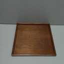 YELARXI Wooden Serving Tray Square Wood Serving Tray Decorative Platter, 13x13 Inch Fit for Home Decor Kitchen Coffee Table Candle Holder, (Brown)