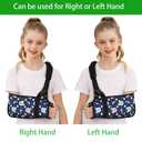 Pediatric Arm Sling for Kids - Adjustable Child Shoulder Immobilizer Brace for Broken Collarbone, Post-Surgery Support, Exquisite Printed Sling with Blue Bear Design (Small)