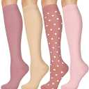 Aoliks Compression Socks for Women & Men 5 Pairs, Best Support for Nurses Running Travel, C03-multicoloured 03, Small-Medium