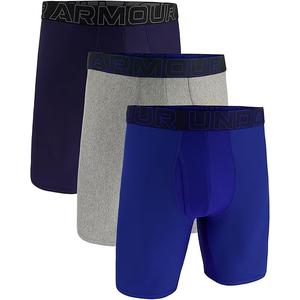 Under Armour Men's Multi-Pack Performance Tech Long-Leg Boxer Brief, 9" Inseam, All-Day Comfort