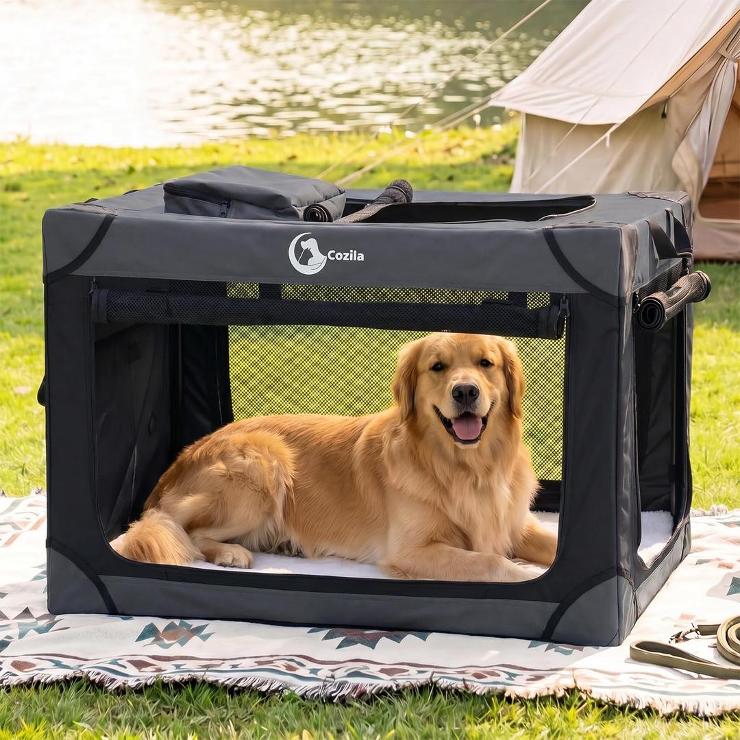 Cozila Portable Collapsible Soft Dog Crate for Extra Large Dogs,42in Black