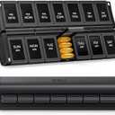 PULIV Weekly Pill Organizer 2 Times a Day with Magnetic Foldable Design for Dual Protection, Large AM PM Pill Box Case for Travel, Compact Medication Organizer for Vitamins, Fish Oils and Supplements