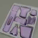 Bikini Trimmer for Women,5-in-1 Electric Razors for Women,Electric Shaver for Women's,IPX7 Waterproof Trimmer for Men Legs,with 5 Replaceable Blade Heads,USB Recharge DockPurple