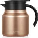 27Oz Thermal Coffee Carafes For Keeping Hot/Cold, Stainless Steel Coffee Carafe, Dustproof Insulated Water Carafe for Party/Home, Copper