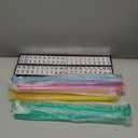 American Mahjong Tile Set  166 White Tiles, 4 All-in-One Color Racks with Pushers, 3 Dice, Portable Red Carrying Bag  Complete Mahjong Game Set