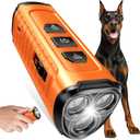 Dog Bark Deterrent Device, Anti Barking Device for Dogs 3X Ultrasonic to Stop Barking Neighbors Dog| 50ft Range, 5 Adjustable Modes, Flashlight & Beep | Safe & Effective for Small, Medium & Large Dogs