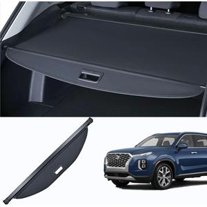 Trunk Cargo Cover Compatible for Hyundai Palisade 2020 2021 2022 2023 2024 2025 Retractable Rear Trunk Cargo Luggage Security Shade Cover Shield