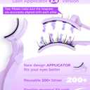 Cat Eye Magnetic Eyelashes Natural Look Wispy Magentic Lashes Reusable Magnetic Eyelashes with Applicator No Glue Needed Press on Magnetic Lashes by JIMIRE Quick to Wear by JIMIRE