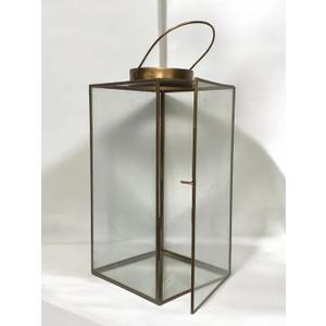 HD 21" Glass Gold Lantern