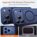 TAURI for iPhone 17 Pro Case, Compatible with MagSafe, (Full Camera Protection) Camera Control Cover Solid-Color Matte Magnetic Phone Case for 17 Pro 6.3", Blue