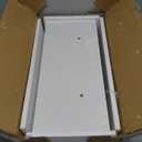 QEEIG White Bathroom Shelves Over Toilet - Wall Mounted Floating Shelves Farmhouse Shelf Toilet Paper Storage Small 16 inch Set of 2 (019-W2)