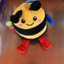 hahaland Baby Toy for 6 + 12 18 Months – Crawling Musical Dancing Bouncing Learning Bee Plush, Interactive Tummy Time Toy for 1 2 3 Year Old Boys Girls Baby Easter Basket Stuffers