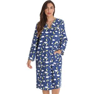Dreamcrest Short Sleeve Flannel Duster Housecoat Women Sleepwear S