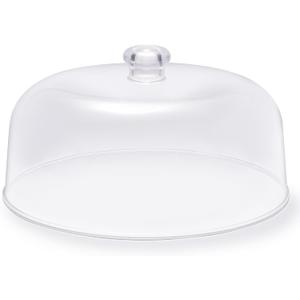 11-inch Plastic Acrylic Cake Dome Cover, Suitable for Cake Stand Plates Transparent Cake Cover(Transparent Handle)