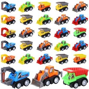 DERTE 15 Pieces Mini Construction Car Toys Small Truck Toy Kit Mini Pull Back Vehicles Excavator Truck Tractor Kids Party Favors Pinata Stuffers Easter Fillers for Kids Child Play Set Gifts