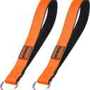 Strong Short Dog Leash Heavy Duty, Padded Handle for Traffic Control, Reflective Leash for Medium and Large Dogs Walking Training,Suitable for DIY (Orang)