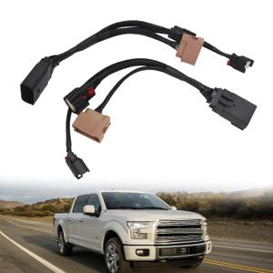 Headlight Conversion Adapter Harness for Ford F-150 2015-2017 -LED to Halogen Headlight Wiring Kit - Plug & Play, 1 Pair (Pack of 2)