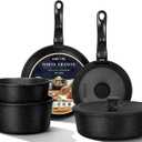 pots and Pans Set, Nonstick Cookware Set Detachable Handle, Induction Kitchen Cookware Sets with Removable Handle, Non Stick RV Cookware Set, Dishwasher  Oven Safe (9 PCS)