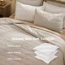Bedsure 100% Cotton Quilt Set - King Size Bedspread, Lightweight Soft Bed Coverlet, PureWoven, 3-Piece Cozy Stitching Comforter with 2 Pillow Shams in Embroidery Clover Pattern, 106x96 in, Linen Beige