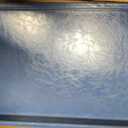 18 x 12 inches Leather Ottoman Serving Tray with Hole Handles, Rectangle Modern Service Tray for Living Room, Coffee Table, Bed, Tea, Food, Butler Countertop, Kitchen, Dinner, Picnic (Blue)