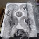 Indoi 4-Light Bathroom Light Fixtures, Black Bathroom Lights Over Mirror with Clear Glass Globe Shade, Vanity Lights for Bathroom Kitchen Living Room Hallway Cabinet Bedroom Porch