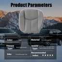 Priprilod #922 Gray Microfiber Leather Driver Side Bottom seat Cover & Foam Cushion Replacement Fit for Chevy Silverado Tahoe Suburban Avalanche GMC Sierra Yukon XL 2003 2004 2005 2006