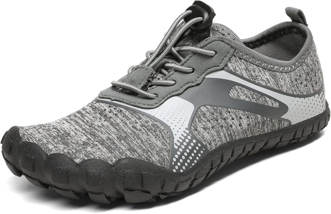 NORTIV 8 Kids Water Shoes, Lightweight Quick Dry Barefoot Athletic Aqua Sports Shoes for Boys & Girls, Outdoor, Summer (11 Little Kid, Dark/Grey)