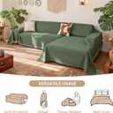MYSKY HOME Couch Cover for Sectional Sofa, 2 Pieces Couch Covers for L Shaped Couch, Washable Furniture Protector for Pets, Kids, Sofa Slipcover for 2-3 Cushion Couch (71"x102"+71"x118", Moss Green)